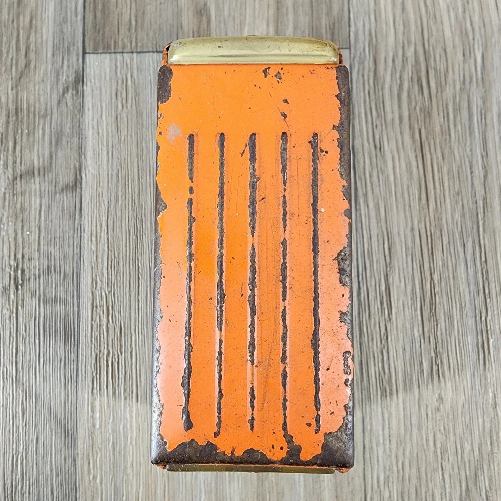 Vintage Tonka Pressed Steel Van Orange Toy Vehicle Patina 5.5 Inch